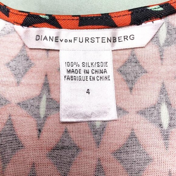 DIANE VON FURSTENBERG Keesa Silk Jersey Cowl Neck Sleeveless Fau Wrap Dress - Picture 8 of 10